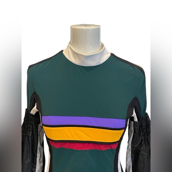 No ka oi Colorful Women's Top with Balloon Sleeves - Picture 2 of 10